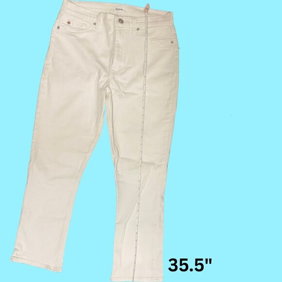 Hudson “Harper” High Rise Crop Baby Kick Flare Jeans – White – Size 30 - Picture 7 of 10